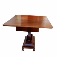 Decorative Empire game table with harp lyre base