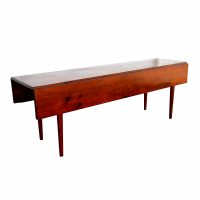 Retro mid-century modern dining table with foldable sides