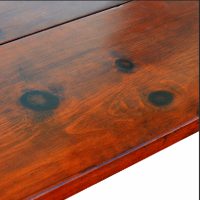 Stylish 7 ft wooden dining table with drop leaf design