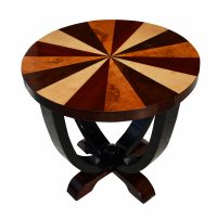 Decorative Art Deco side table with geometric details