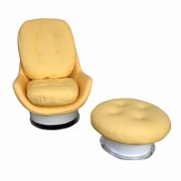 Set of Vintage Milo Baughman Thayer Coggin Lounge Chair and Ottoman