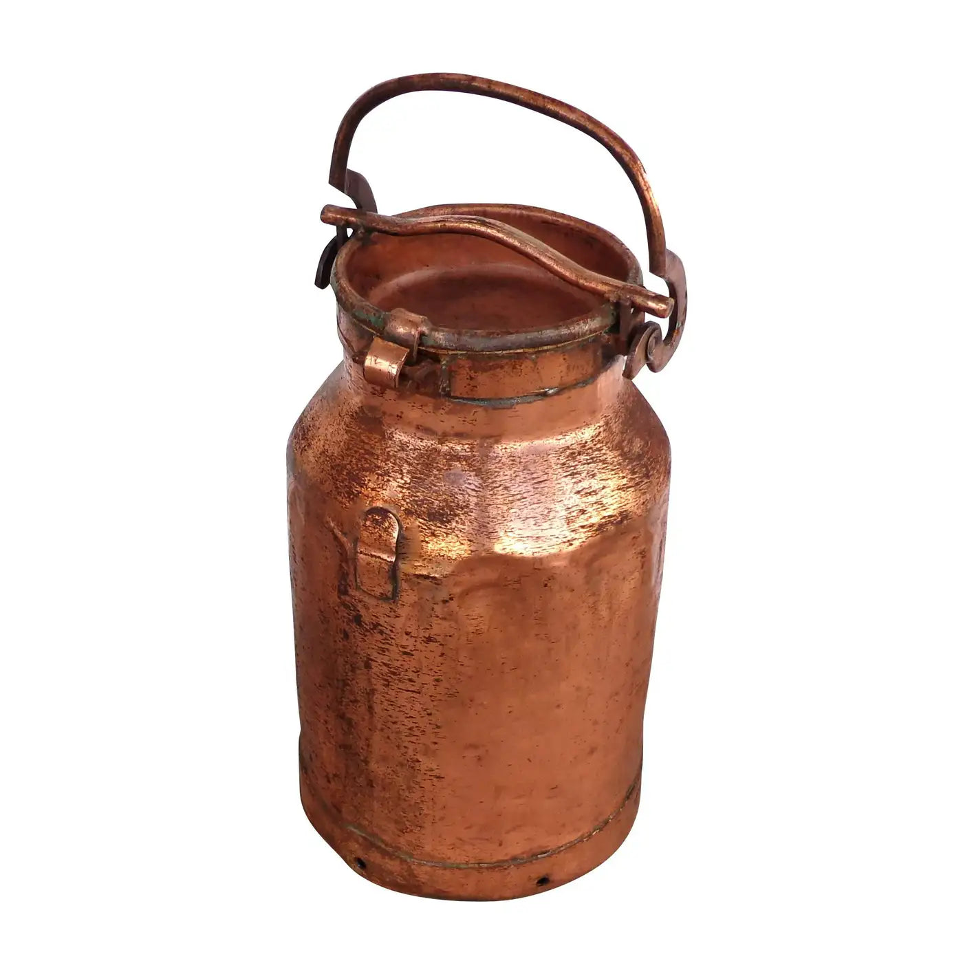 Vintage brass milk jug for farmhouse decor