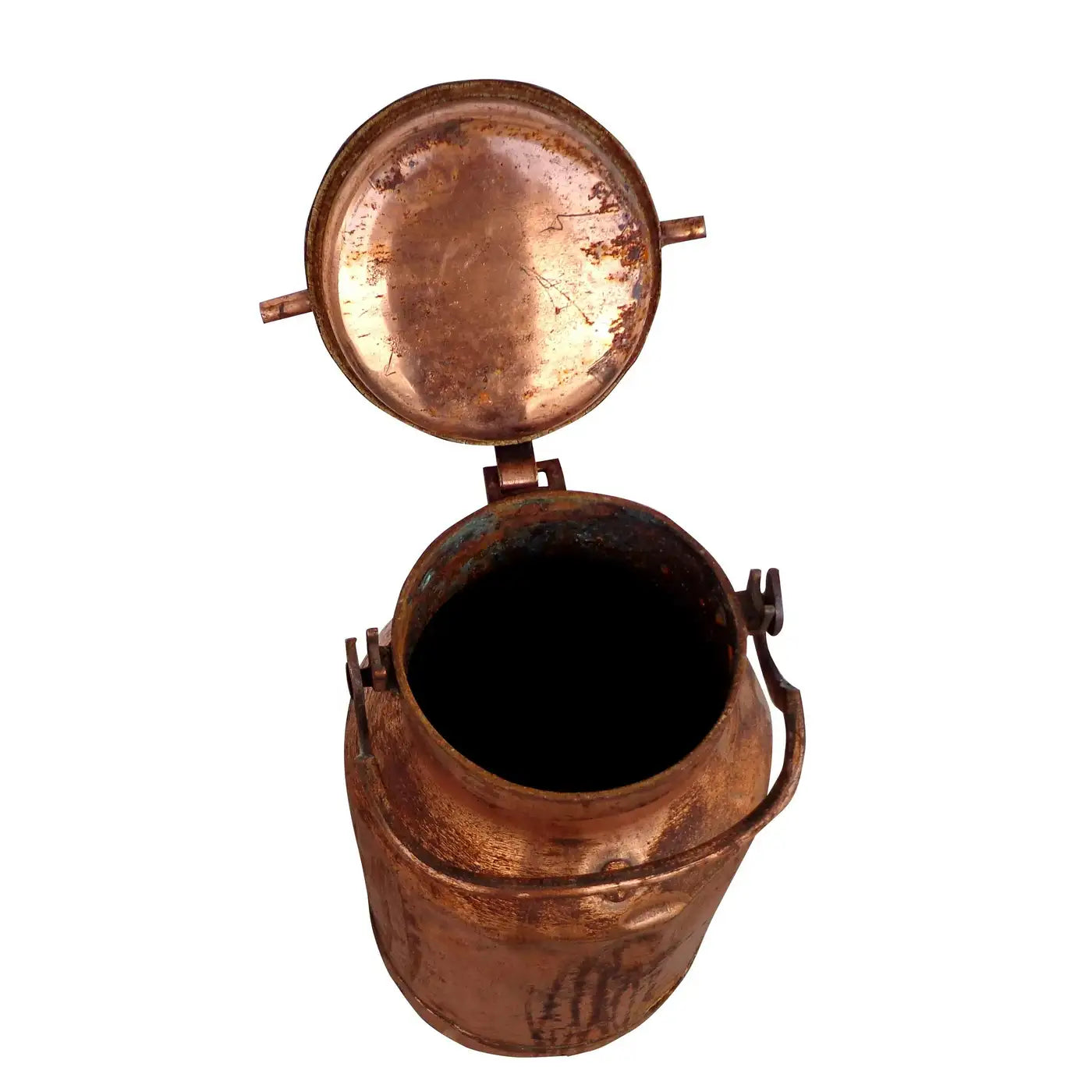 Old brass milk can with handle