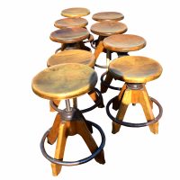 Vintage Maple Gunlock Remington Rand Stools