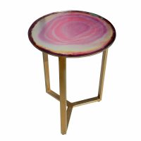 16″ Multi-Color Glass Top Side Table