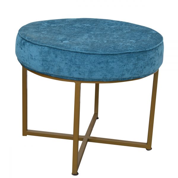 21.5″ Blue stool with metal base (MS10633)