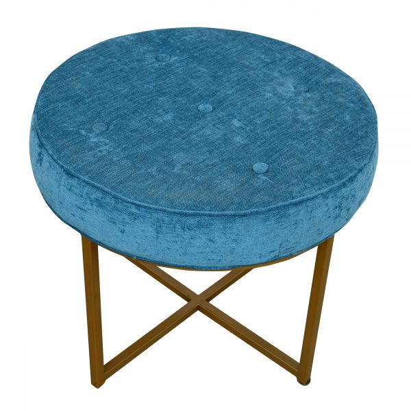 21.5″ Blue stool with metal base (MS10633)