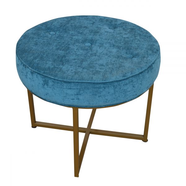 21.5″ Blue stool with metal base (MS10633)