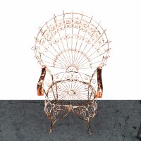 Soselini Outdoor Peacock Metal Arm Chair