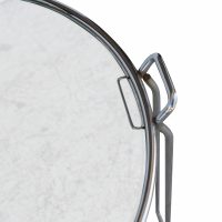Chrome and glass three-piece nesting table set