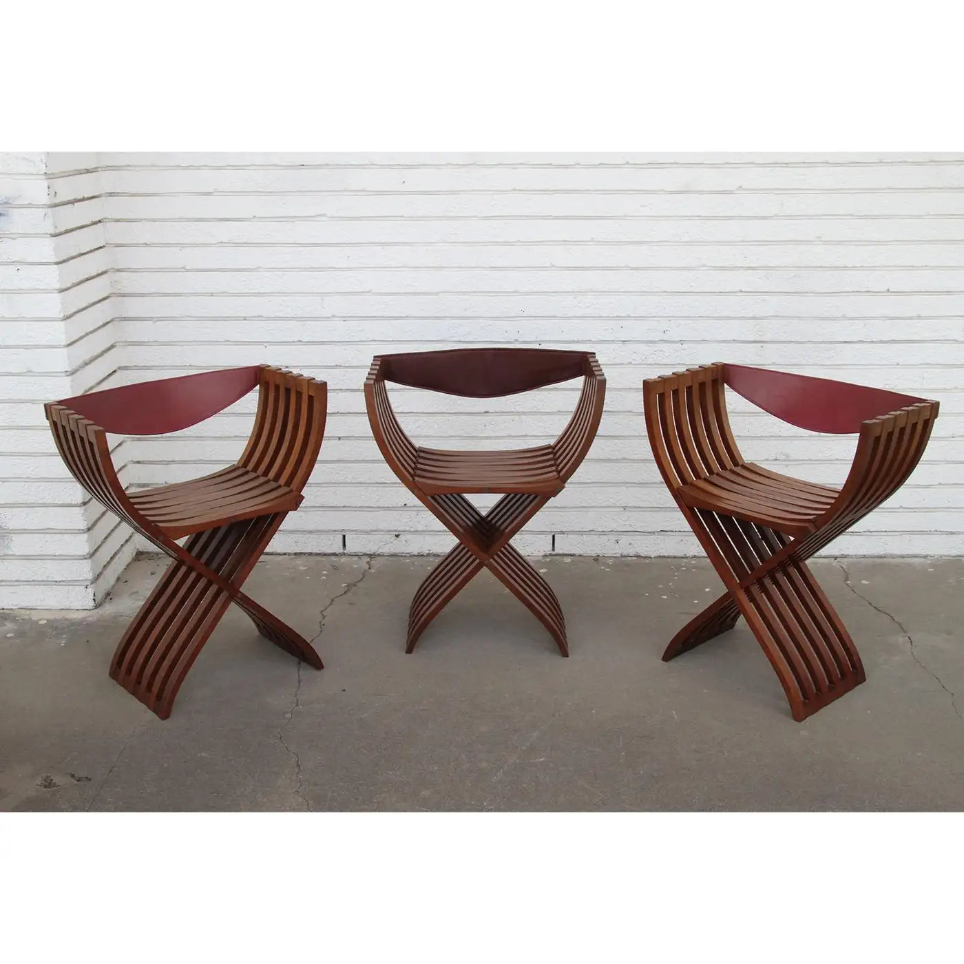 Modern Curule chair with bold lines