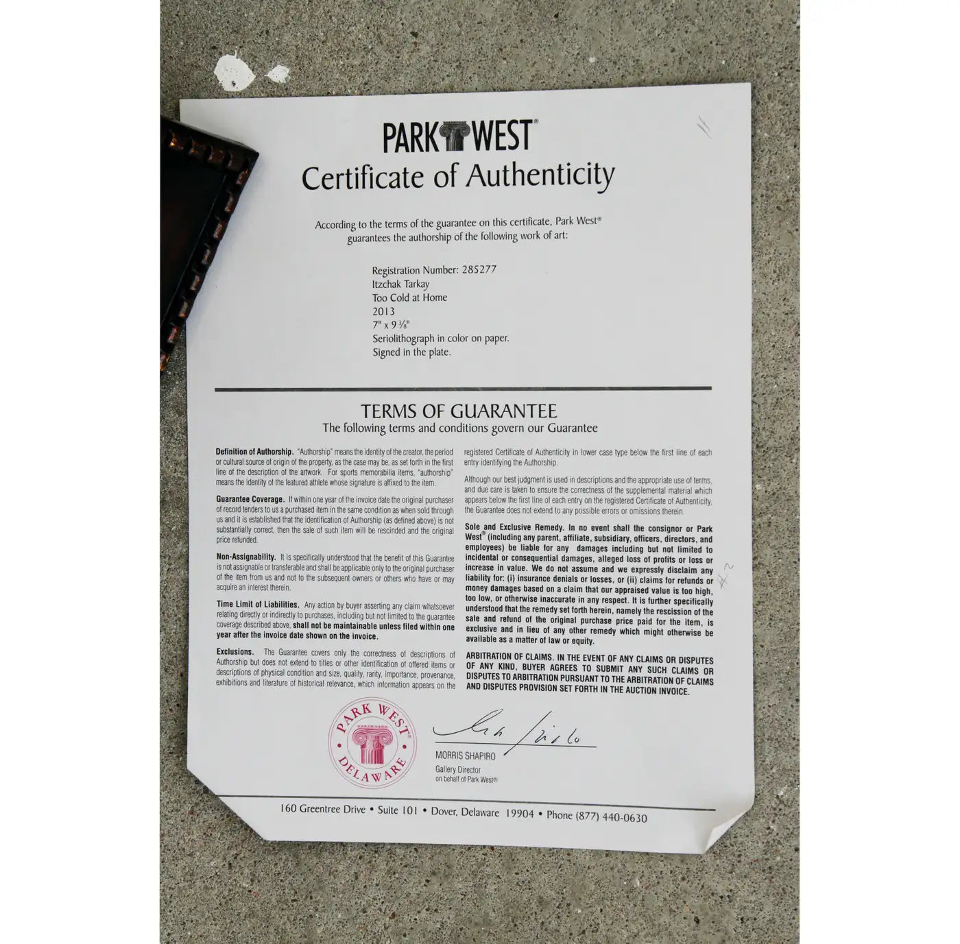 Contemporary serigraph by Itzchak Tarkay