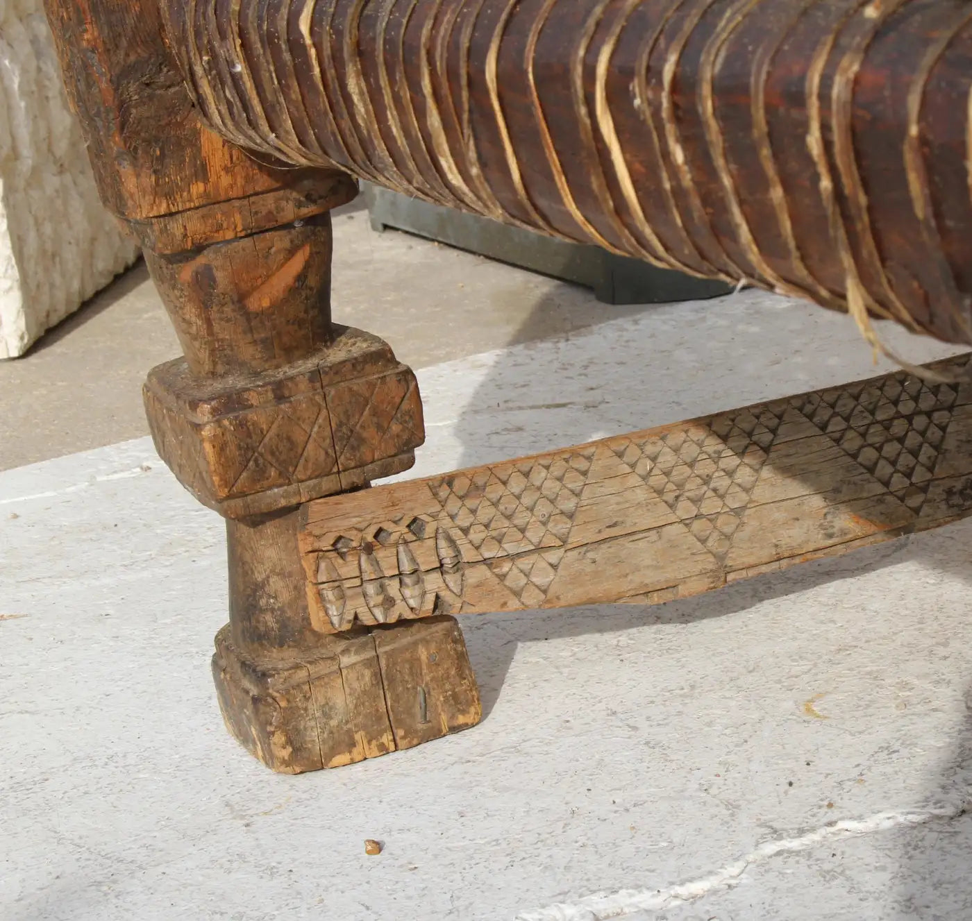 Heritage charpoi bench from Swat Valley