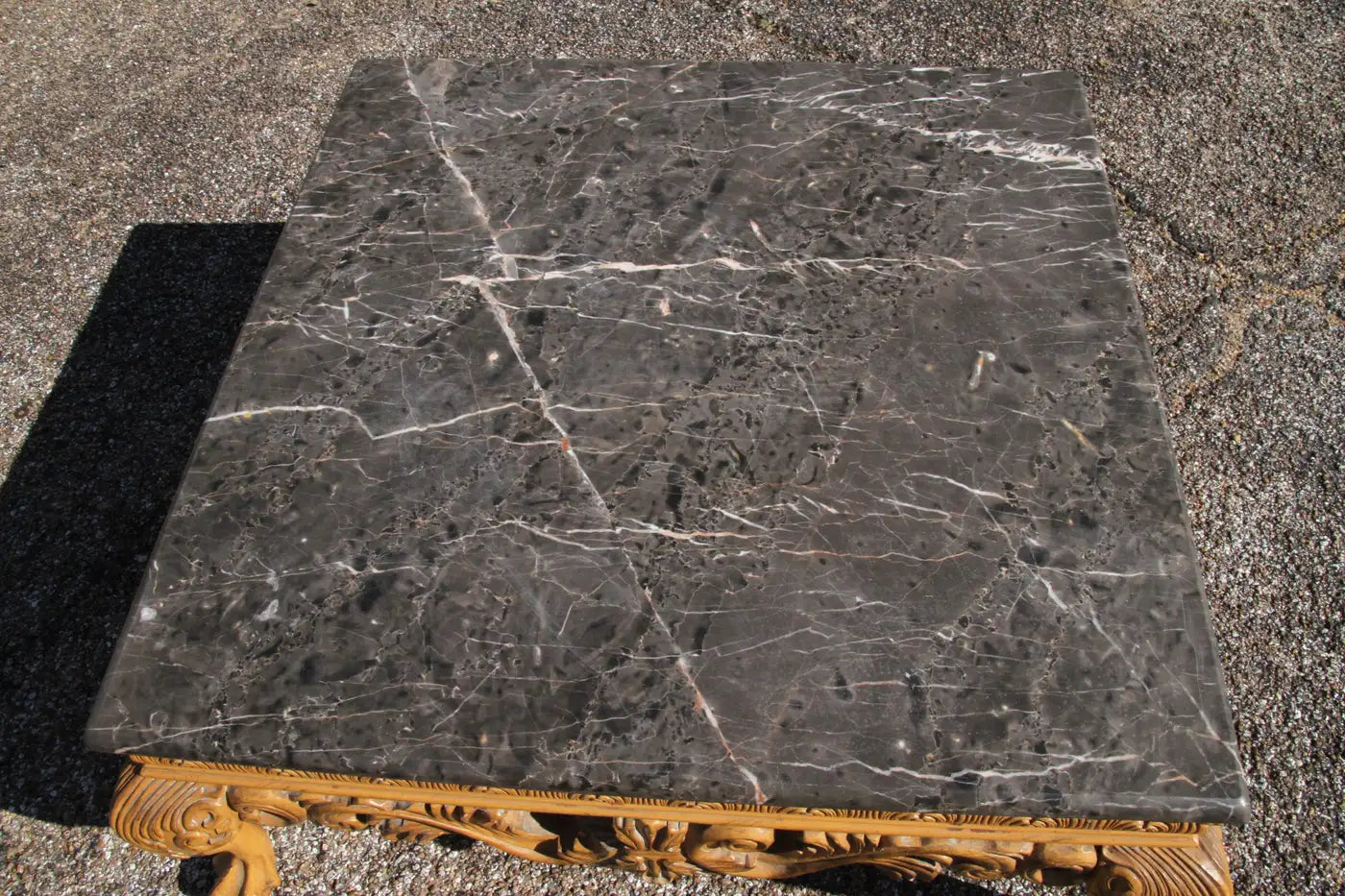 Ornate Italian Carved Marble Coffee Table