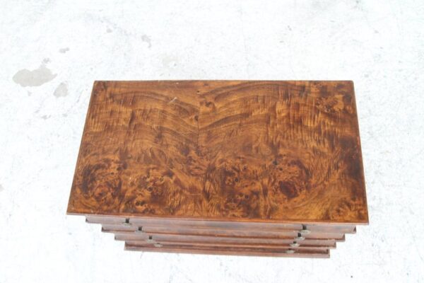 Vintage burl nightstand Italian design