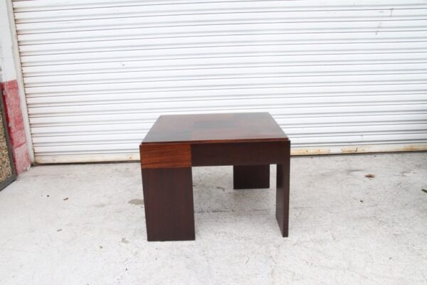 Macassar ebony wood side table with rich finish