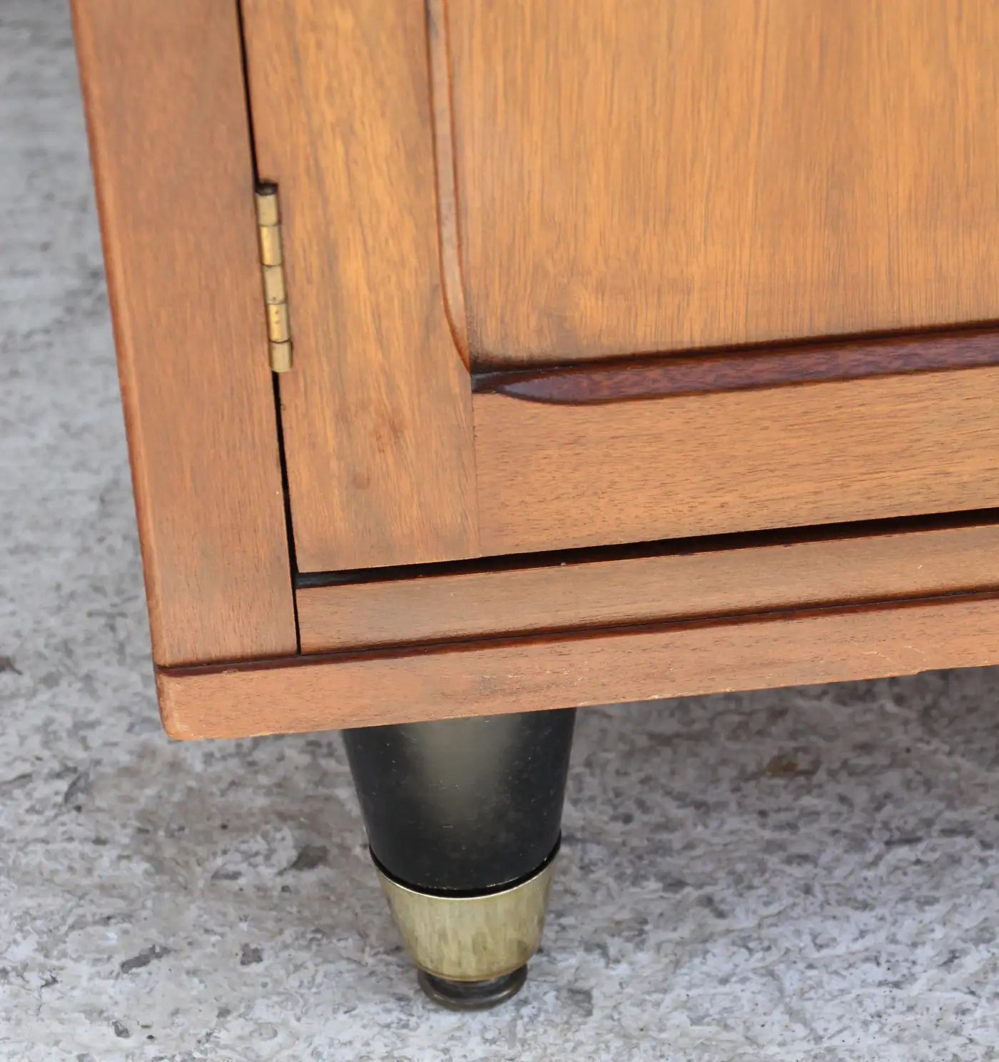 Walnut mid-century modern bookcase