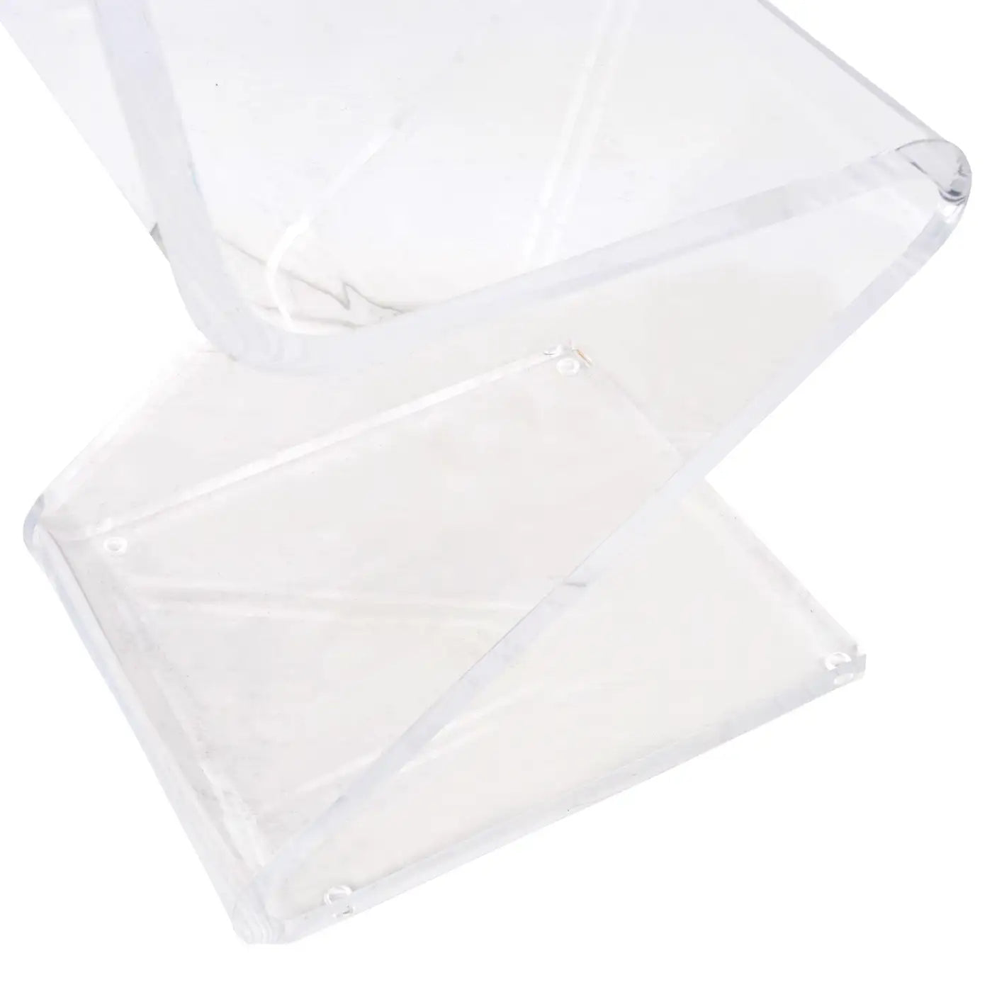 (1) Haziza H Studio Glide Z Chair GC1 Clear 1 inch thick Acrylic Chair