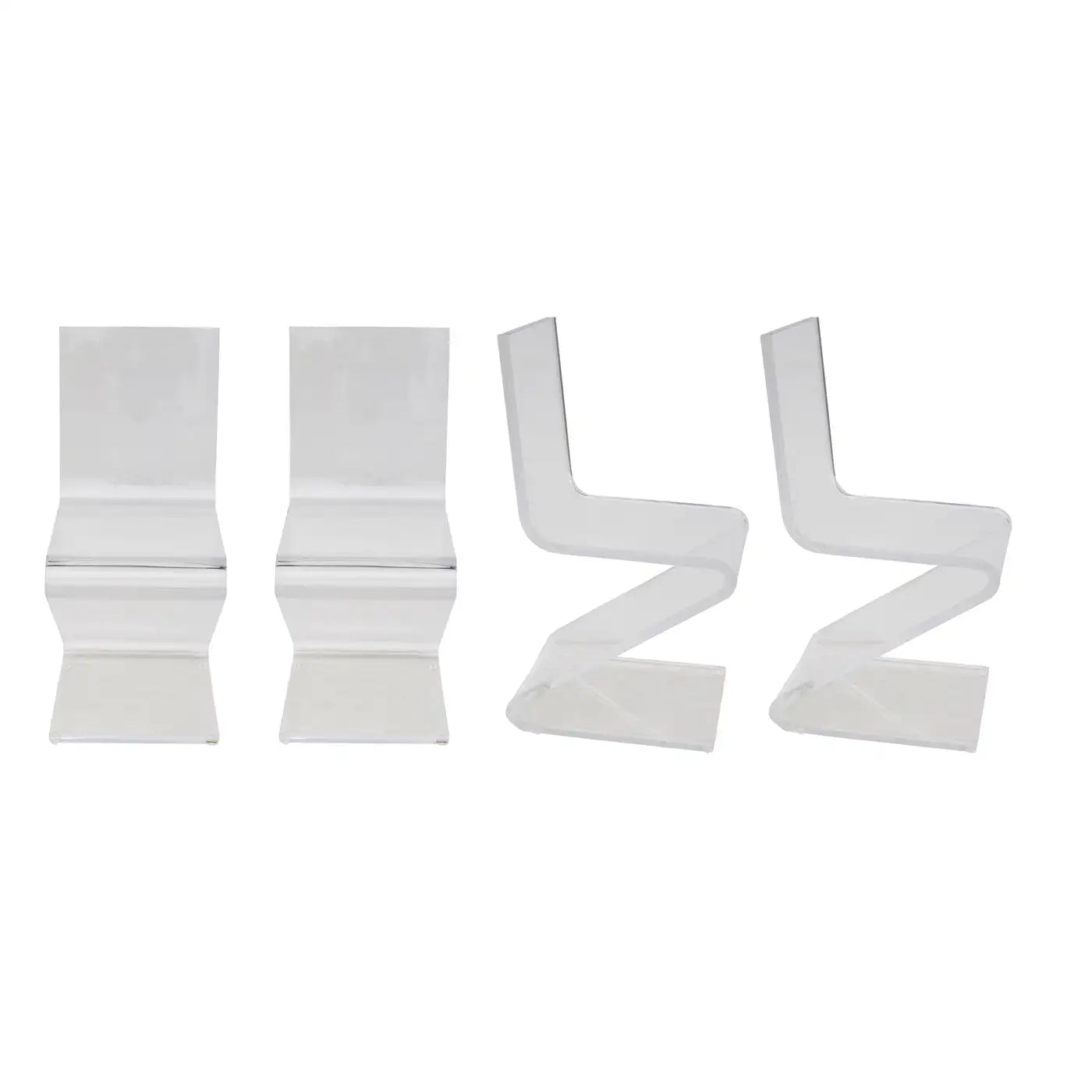 (1) Haziza H Studio Glide Z Chair GC1 Clear 1 inch thick Acrylic Chair