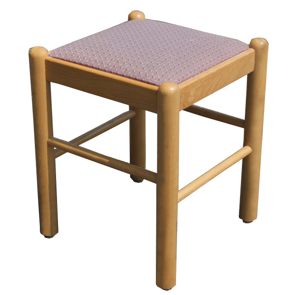 16″ Square Vintage Wood Stool Ottoman (MR8311)