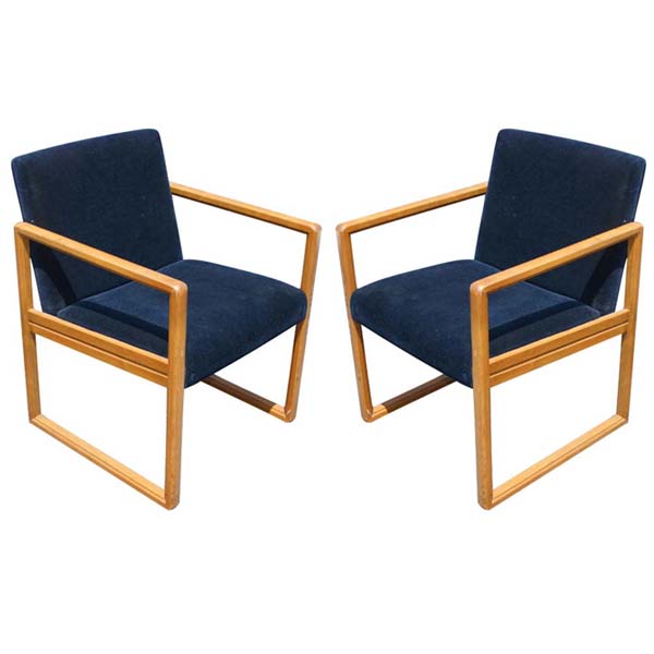 Vintage Mid Century Stow Davis Wood Arm Side Chair