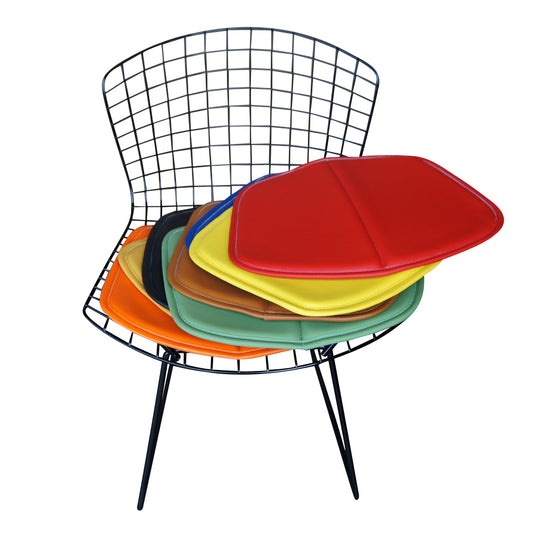 Bertoia Side Chair Seat Cushion from Knoll. Foam-padded upholstery enhances seating comfort. Preserves Bertoia's iconic wire aesthetic. Multiple fabric options for personalization.