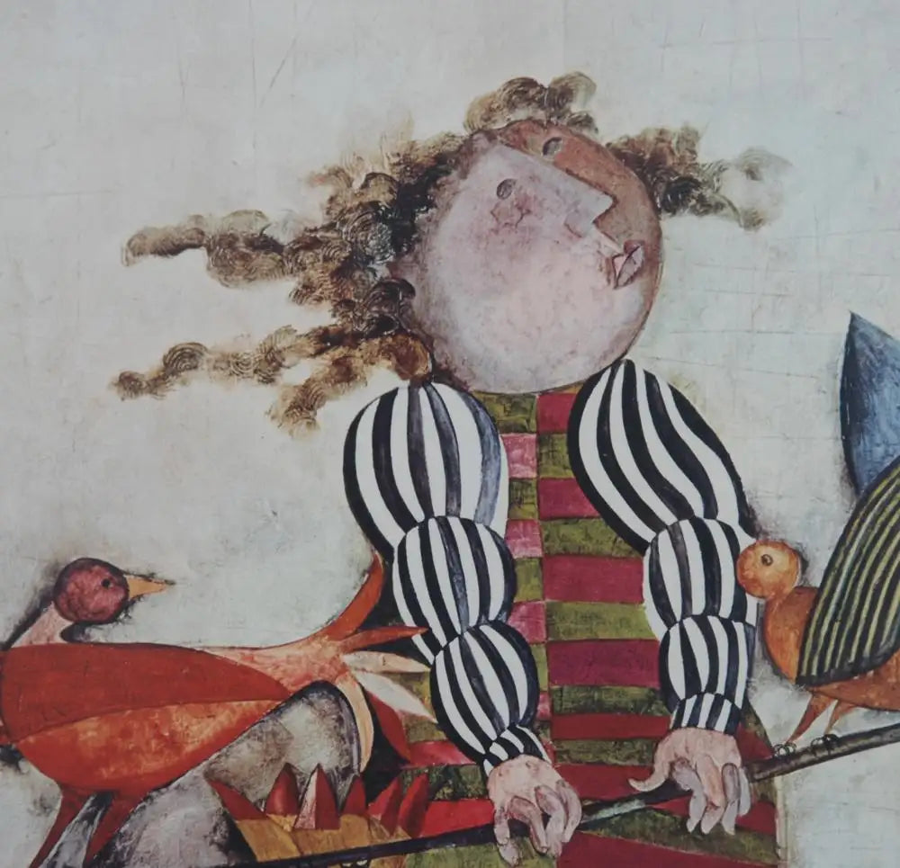 Limited edition Bird Vendor art by Graciela Rodo