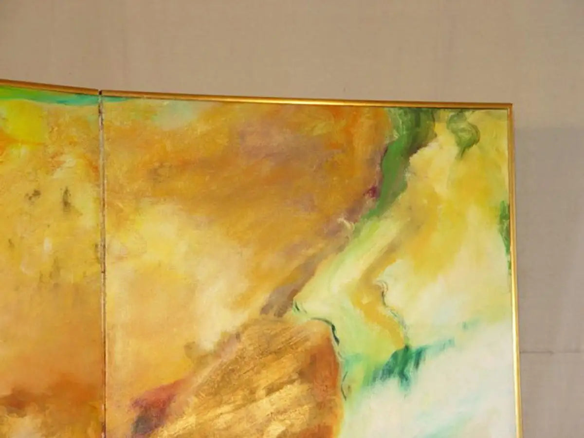 Abstract Folding Screen Oil Painting Waterfall Kanenson