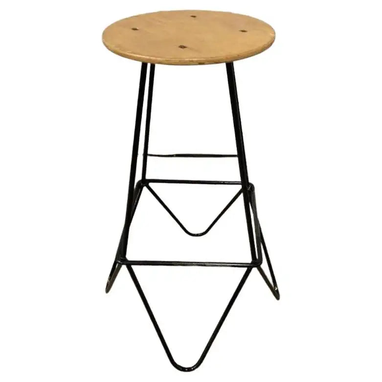 Modern hairpin leg stool with metal legs