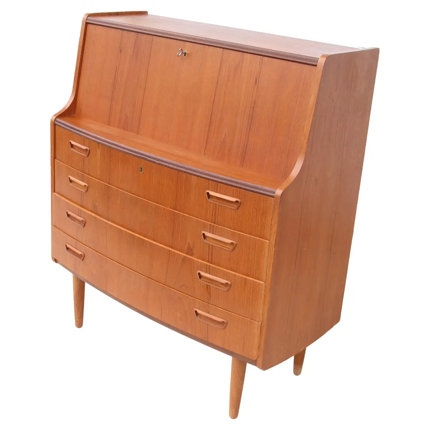 Retro Danish writing cabinet with storage