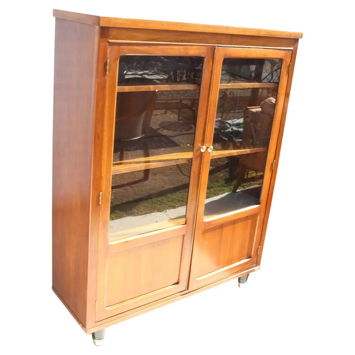 Minimalist oak etagere with open shelves