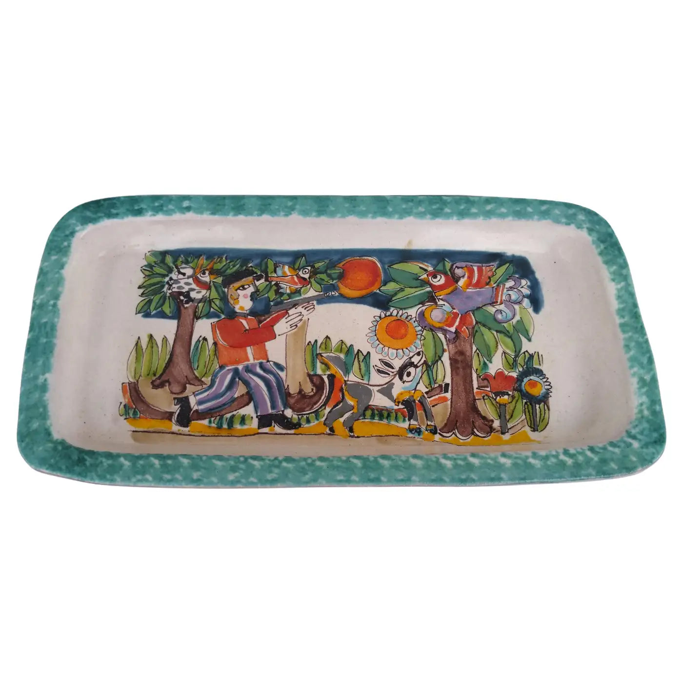 Giovanni De Simone hand-painted ceramic platter