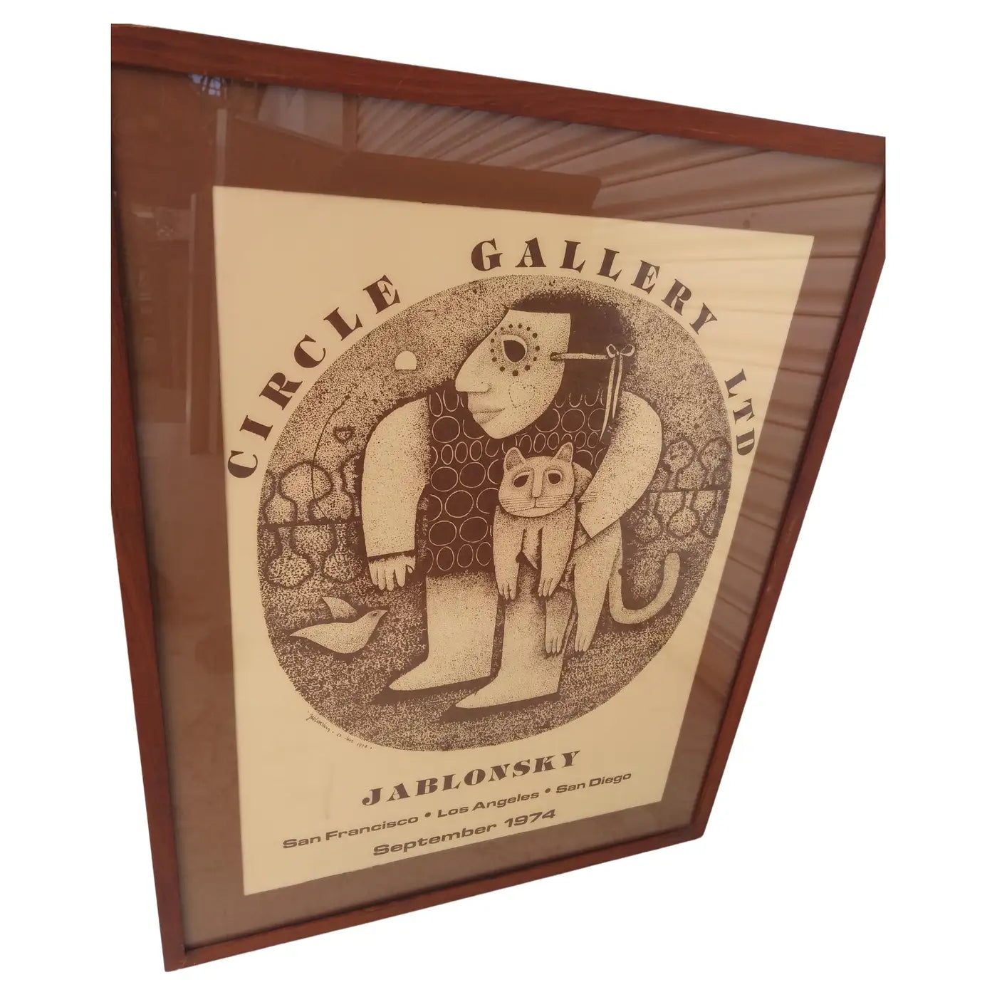 Vintage art show poster from Jablowsky Gallery