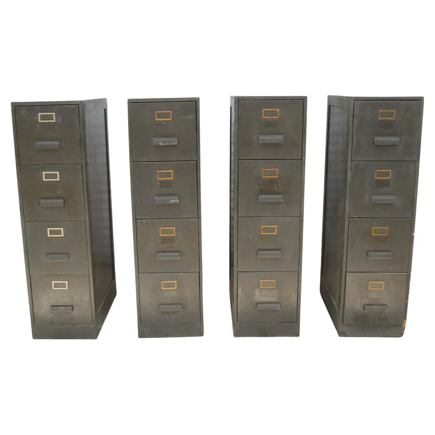 4-drawer painted wood file cabinet