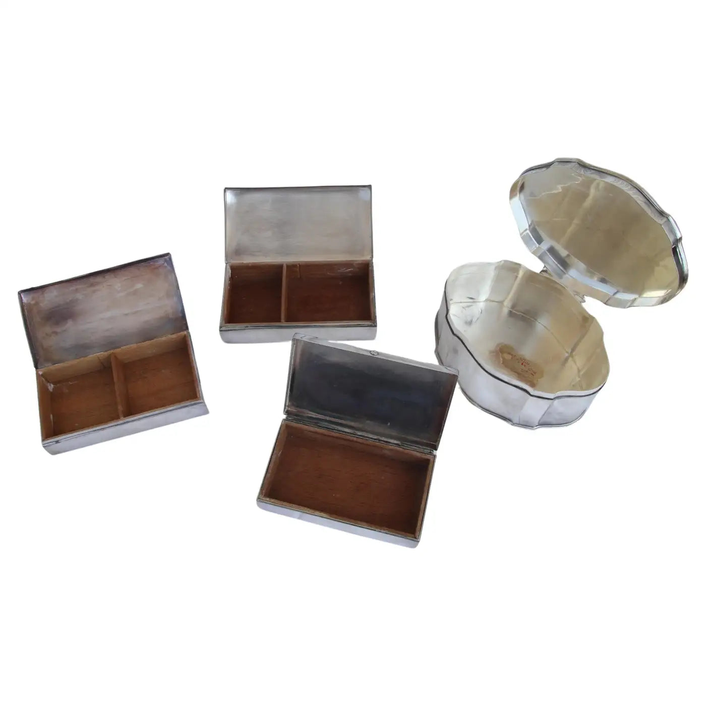 Group of Silver plated Boxes