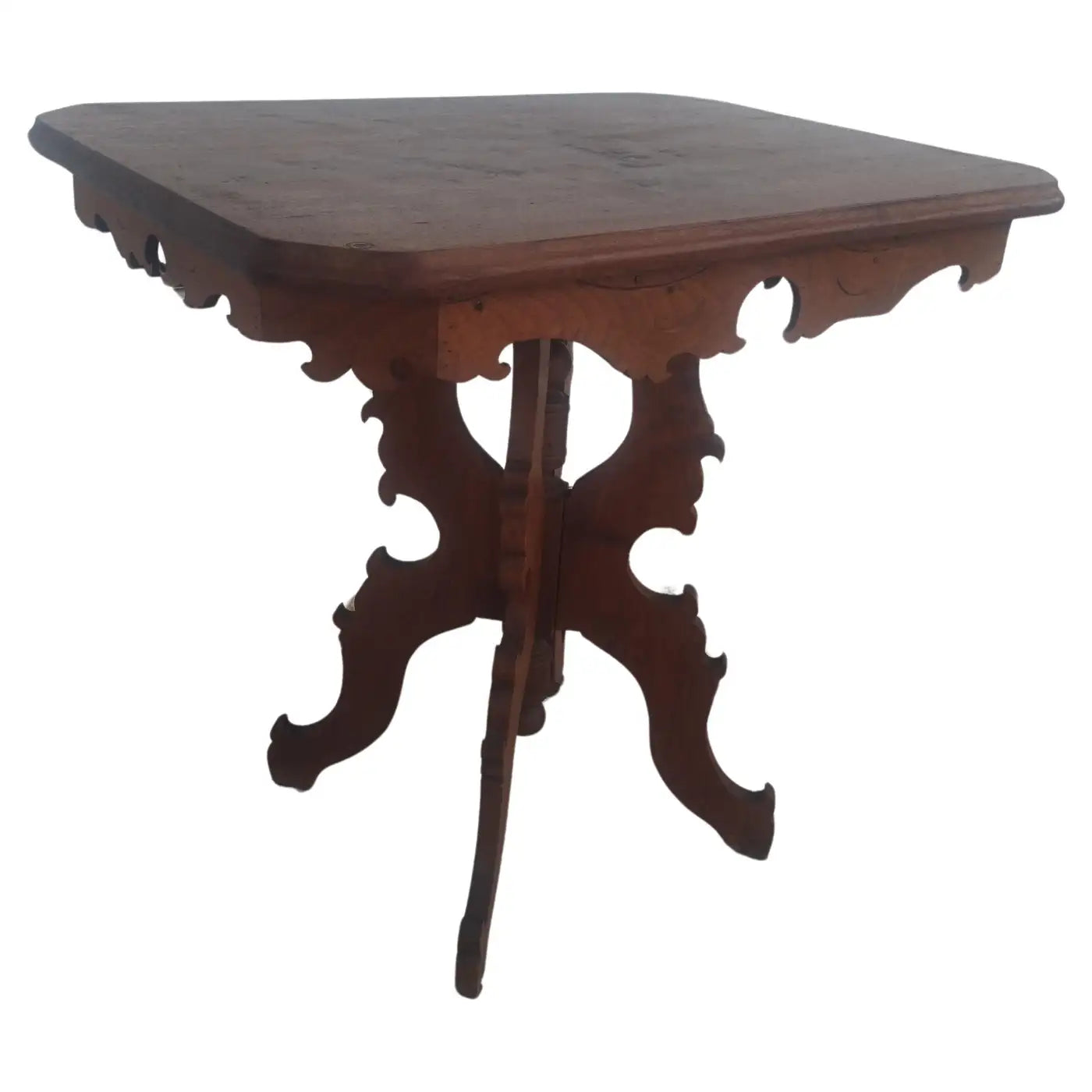 Victorian Eastlake carved wood table