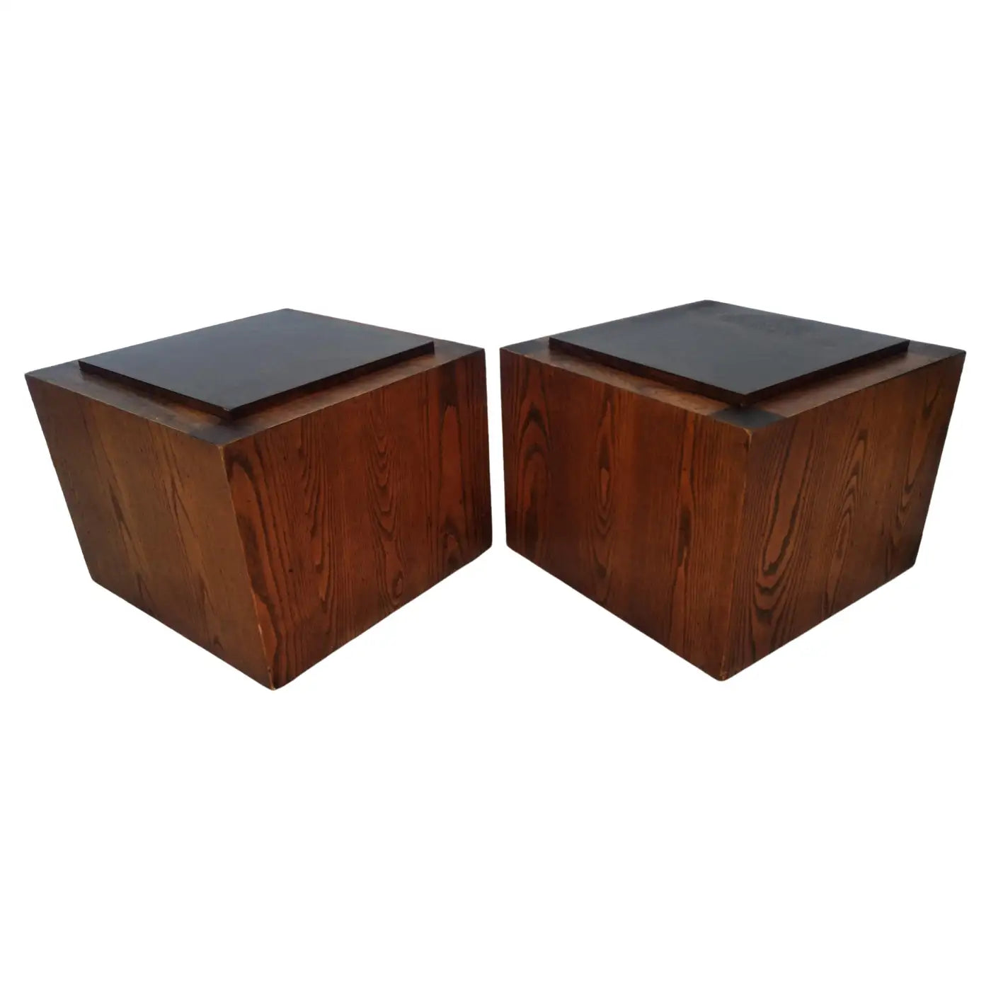 Lane cube end table with casters