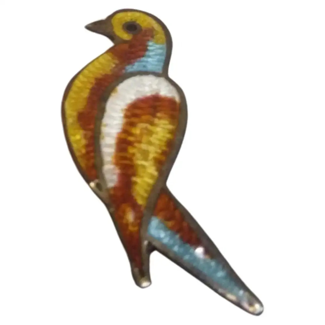 Vintage Jose Frederico parrot brooch in silver