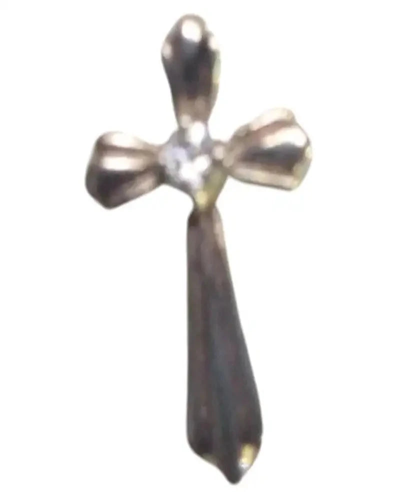 Sterling Silver Cross Pendant with CZ Setting