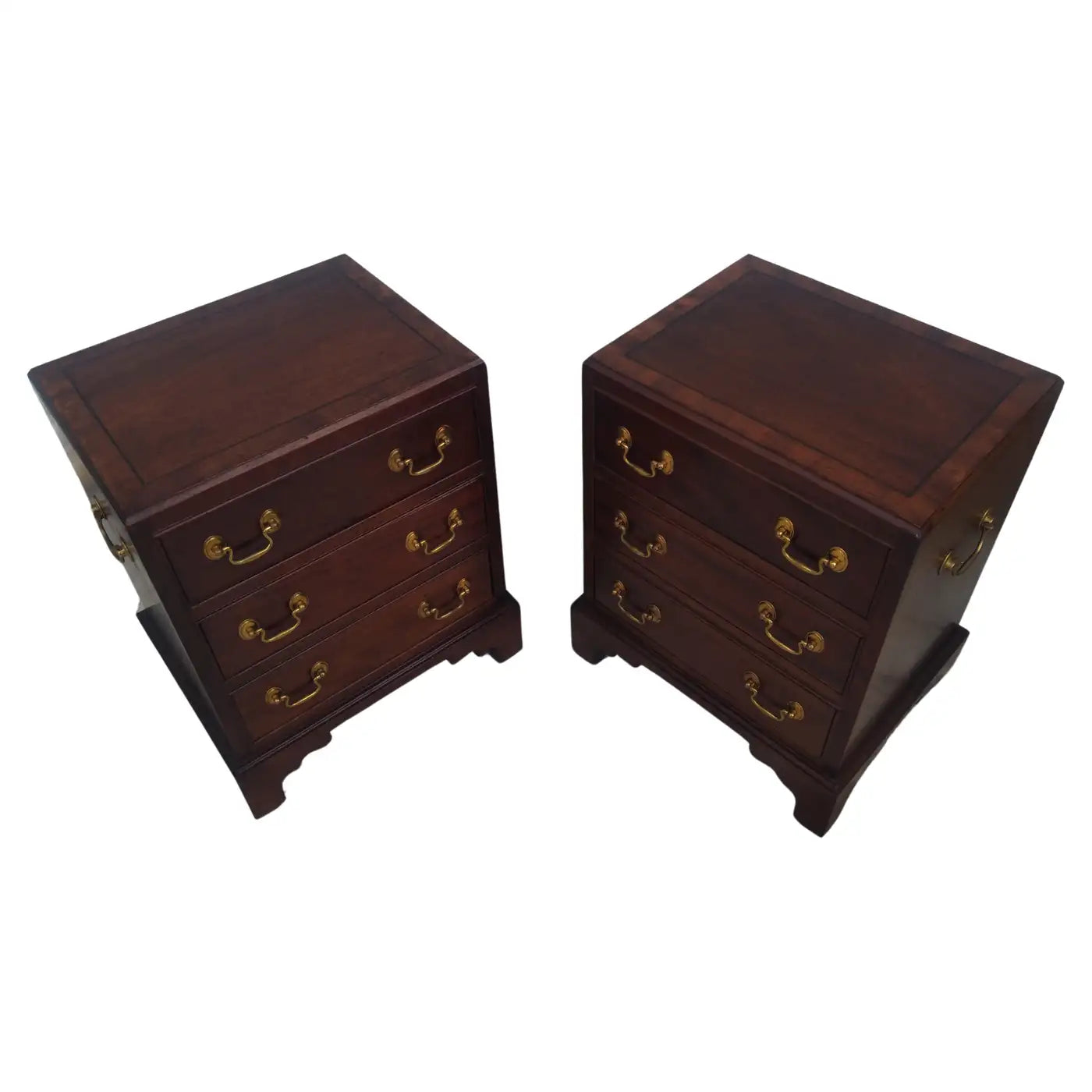 Pair of mahogany Chippendale style nightstands