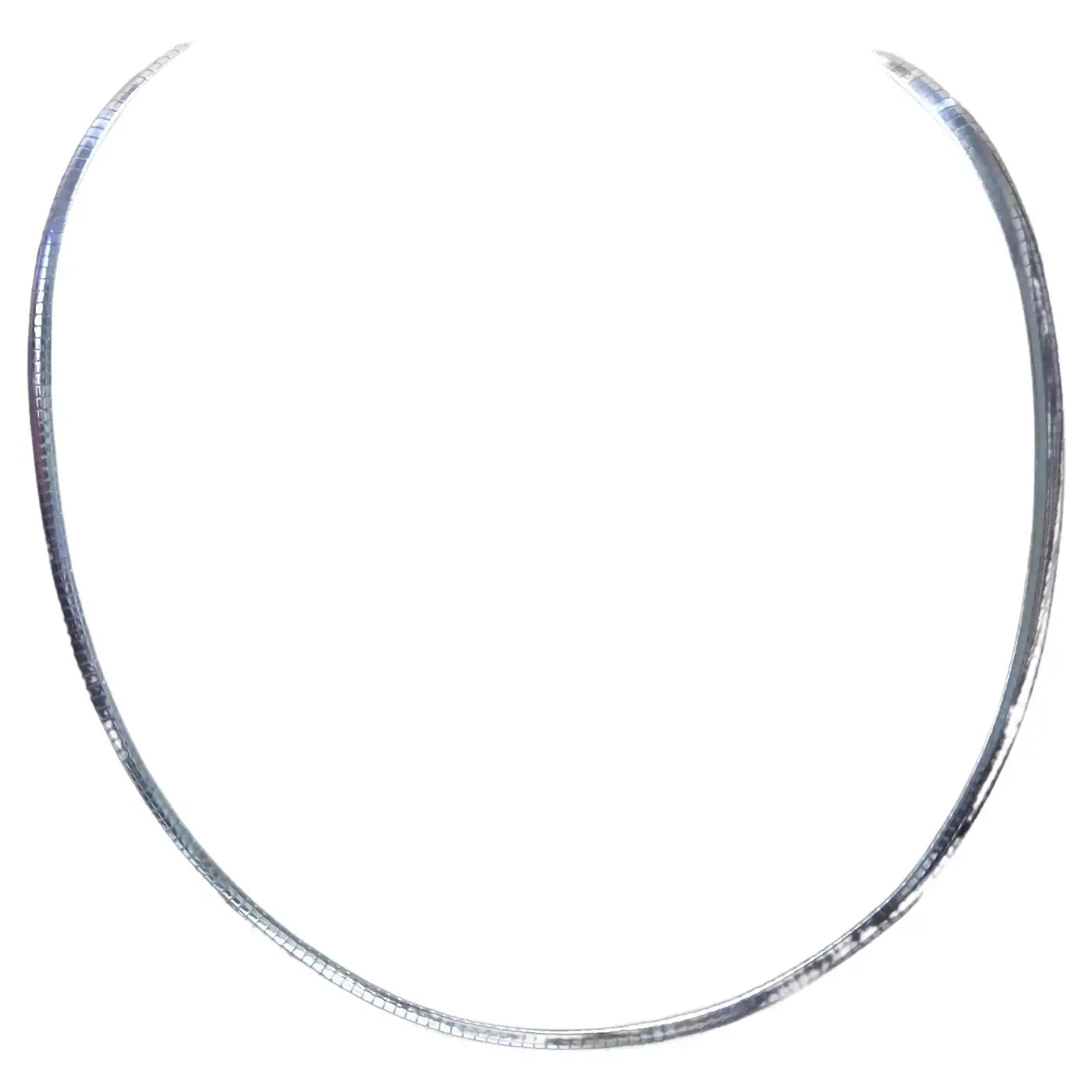 19 inch sterling silver omega link necklace