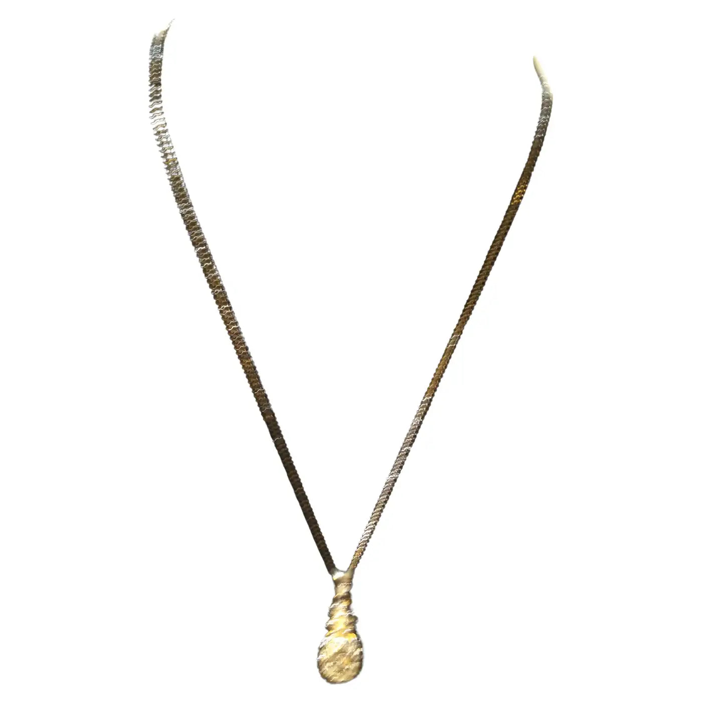 15" sterling silver pineapple pendant necklace