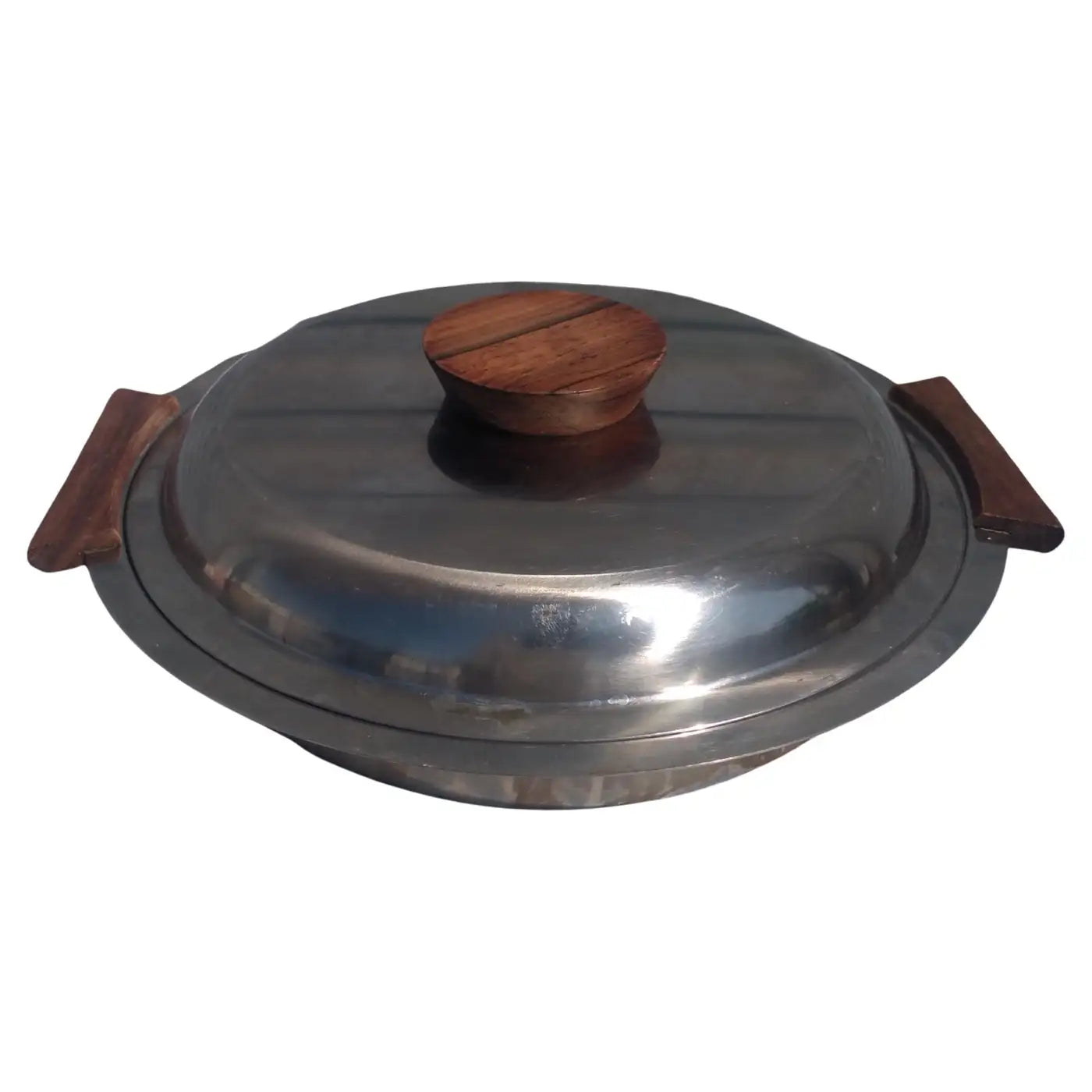 Scanli stainless steel pot with teak handle and lid