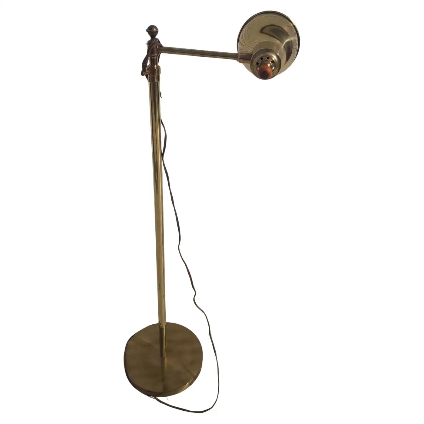 Stiffel brass swivel arm floor lamp in vintage style