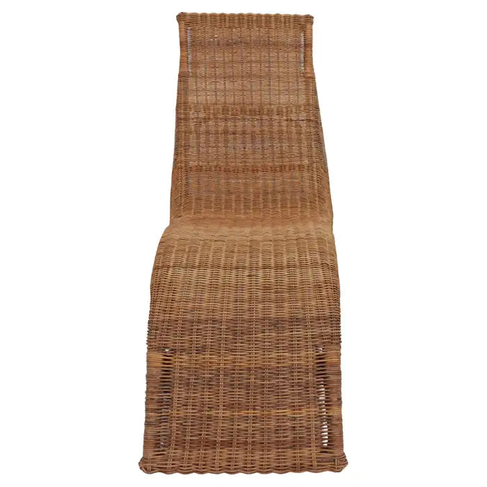 Mid-Century modern Karlskrona rattan chaise lounge for lounging.