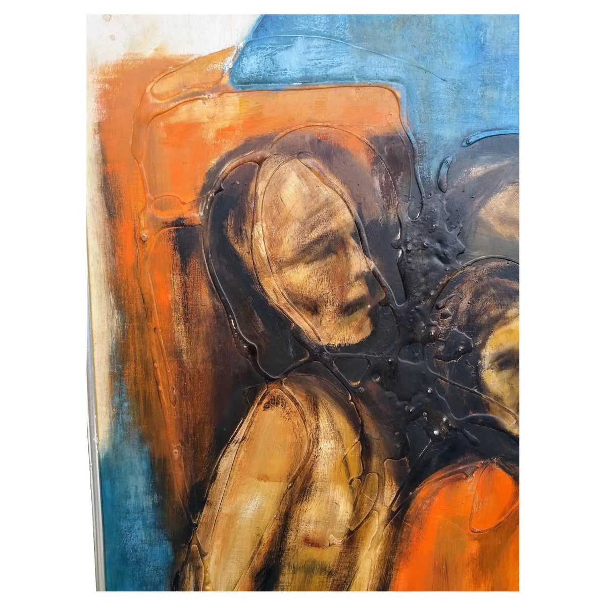 Charles Alston 1957 Large Oil on Masonite Figurative Painting