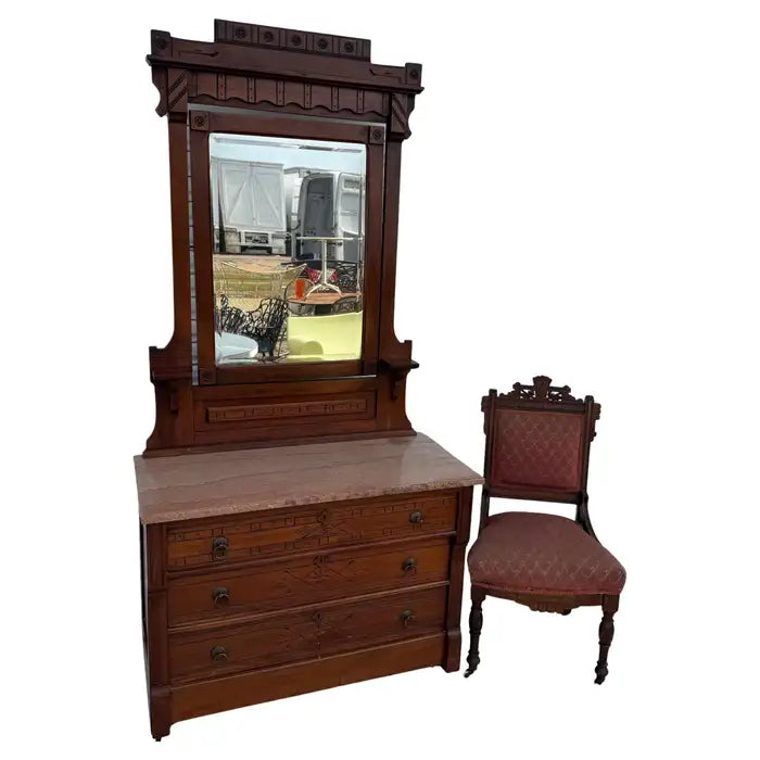 Eastlake Dresser w/Mirror | Metro Retro Furniture Eastlake Dresser w/Mirror | Metro Retro Furniture