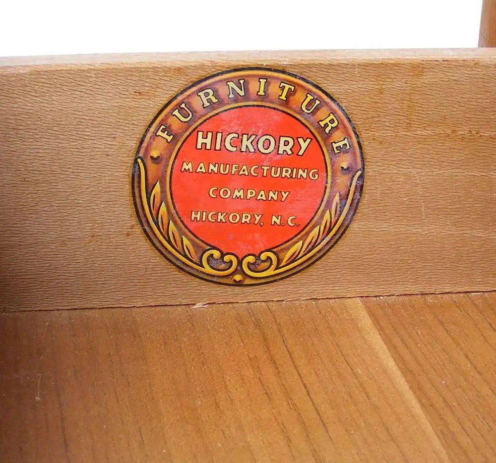Butternut wood side table in mid century style