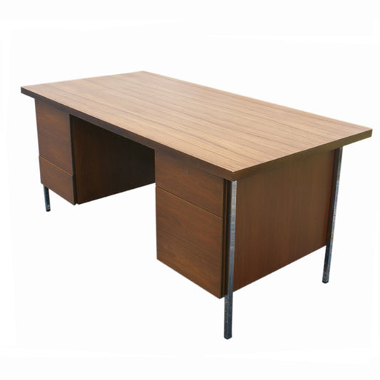 Knoll Wood Desk, Office Furniture Refinished by Florence Knoll