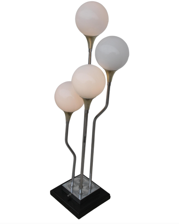 Mid-Century Modern Cascading Multi-Bulb Chrome Floor Lamp